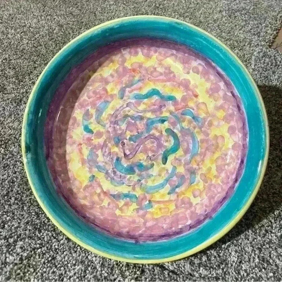 Grazia Deruta Pottery Ceramic Plate Hand Painted Italy-Multi-colors 10” - Picture 1 of 9